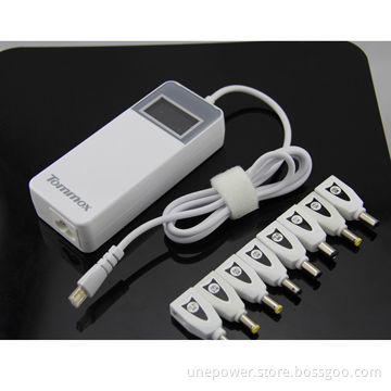 AC Universal Adapter for Laptop White color with USB and Color LCD Display
